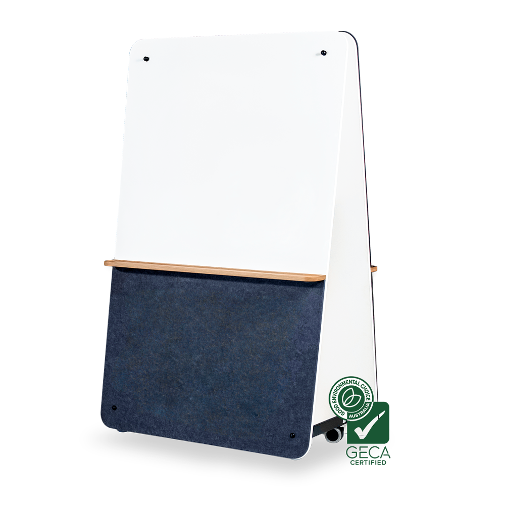 Wedge Thoughtboard Acoustic is a GECA certified agile whiteboard by Luxxbox